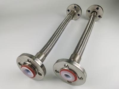 Stainless Steel Braided Flexible Metal Flange Hose inner PTFE